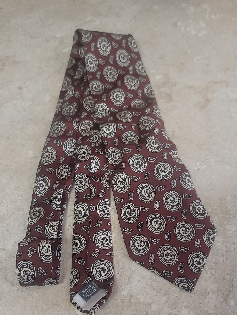 Men's Paisley Burgundy Silk Tie